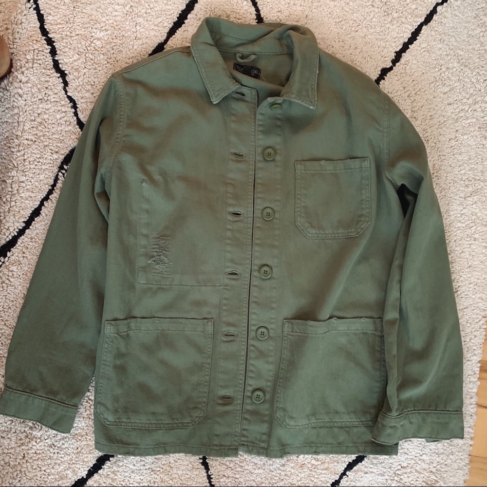 Topshop Army Green Utility Jacket